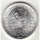 1989 - Lire 500 Lotta contro il Cancro  Moneta di Zecca Italia